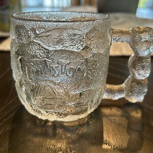 Flintstones Roc Donald Glass Mug, Vintage 1993. This is the “Rocky Road” mug.